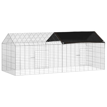 Vidaxl konijnenkooi zilver 400 x 78 x 78 cm gegalvaniseerd staal