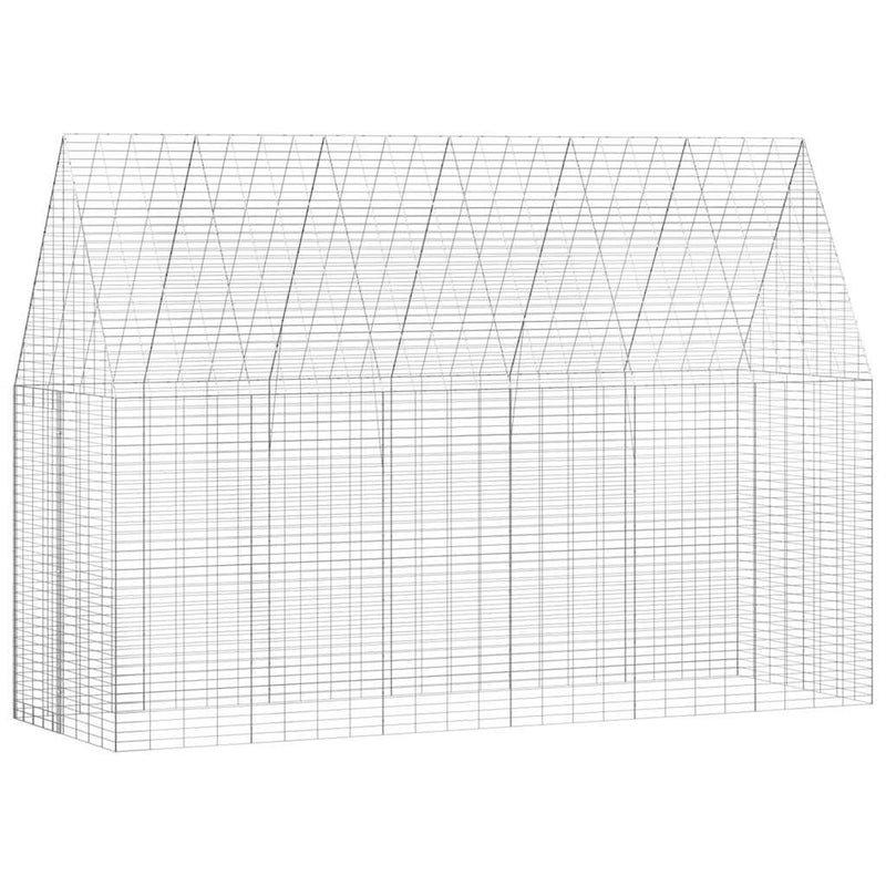 ギャラリービューアに画像をロードする, Vidaxl konijnenkooi zilver 300 x 100 x 210 cm gegalvaniseerd staal
