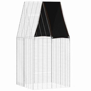 Vidaxl konijnenkooi zilver 100 x 100 x 210 cm gegalvaniseerd staal