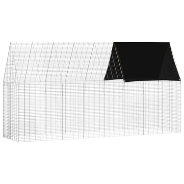 Vidaxl konijnenkooi zilver 400 x 100 x 210 cm gegalvaniseerd staal