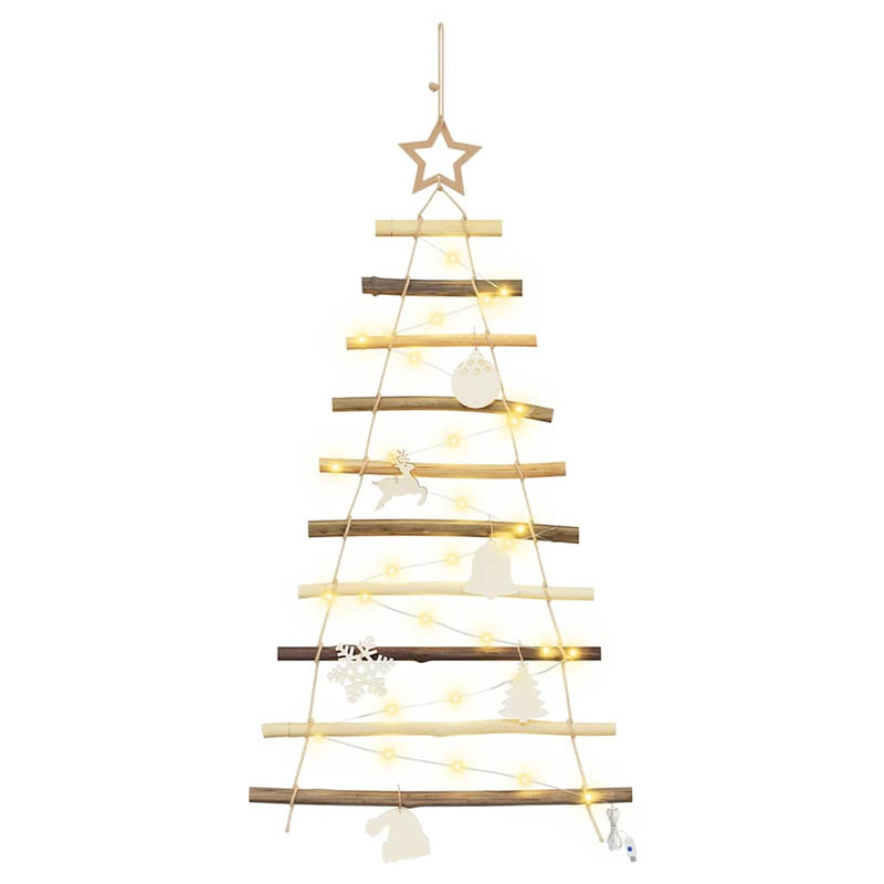 Afbeelding laden in galerijviewer, Vidaxl kerstboom met 30 led naturel 90 cm massief essenhout
