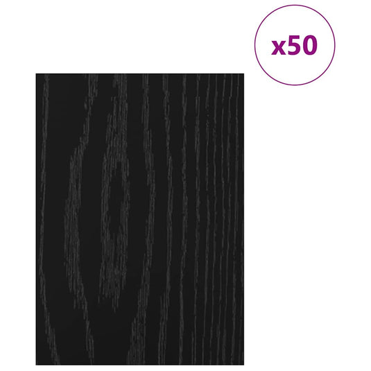 Vidaxl decorpanelen 50 pcs zwart eiken 21 x 30 x 0,27 cm bewerkt hout