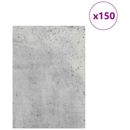Vidaxl decorpanelen 150 pcs beton grijs 21 x 30 x 0,27 cm bewerkt hout