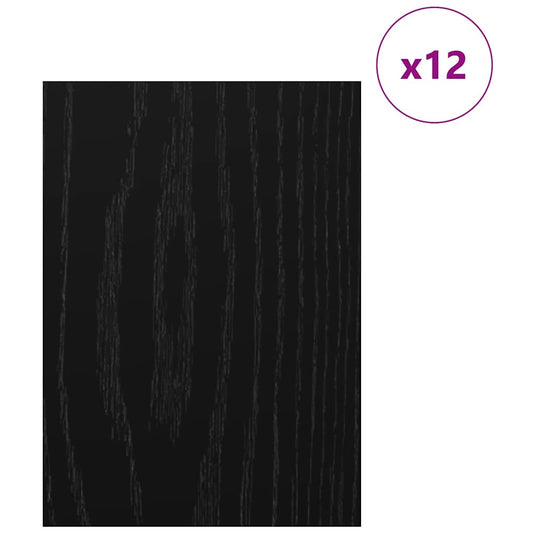 Vidaxl decorpanelen 12 pcs zwart eiken 30 x 42 x 0.27 cm bewerkt hout