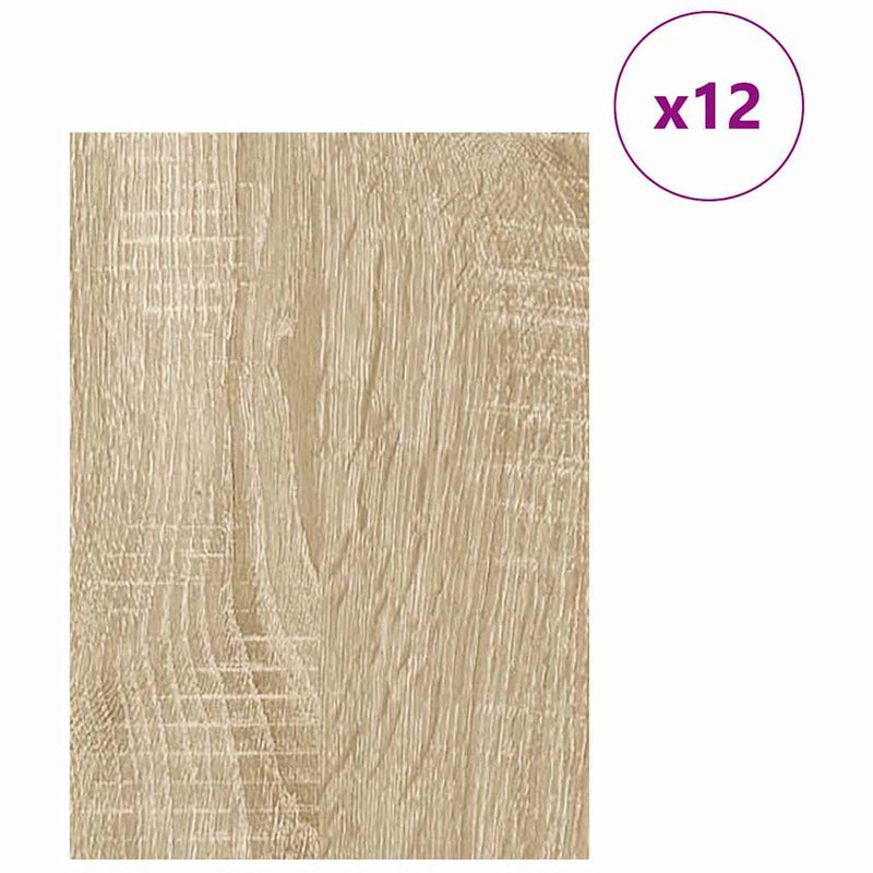 ギャラリービューアに画像をロードする, Vidaxl decorpanelen 12 pcs sonoma eiken 30 x 42 x 0.27 cm bewerkt hout
