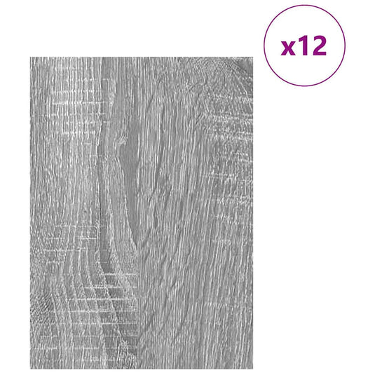 Vidaxl decorpanelen 12 pcs grijs sonoma 30 x 42 x 0.27 cm bewerkt hout