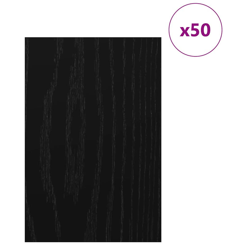 ギャラリービューアに画像をロードする, Vidaxl decorpanelen 50 pcs zwart eiken 40 x 60 x 0.27 cm bewerkt hout
