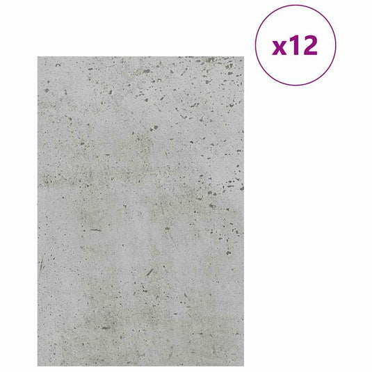Vidaxl decorpanelen 12 pcs beton grijs 40 x 60 x 0.27 cm bewerkt hout
