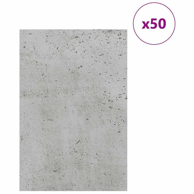 ギャラリービューアに画像をロードする, Vidaxl decorpanelen 50 pcs beton grijs 40 x 60 x 0.27 cm bewerkt hout
