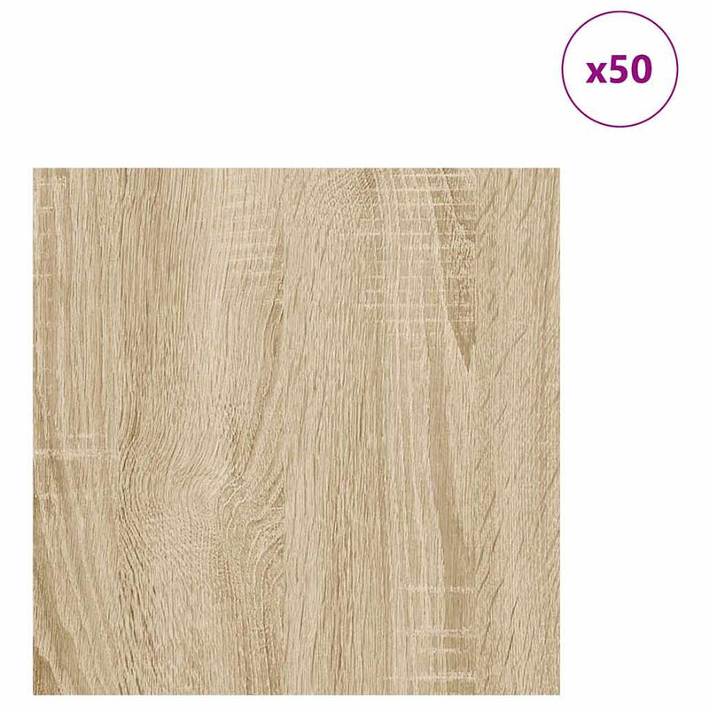 ギャラリービューアに画像をロードする, Vidaxl decorpanelen 50 pcs sonoma eiken 30 x 30 x 0,27 cm bewerkt hout
