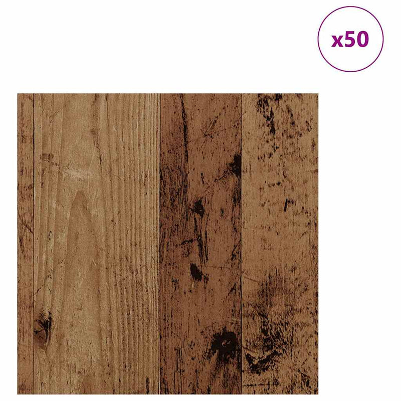 ギャラリービューアに画像をロードする, Vidaxl decorpanelen 50 pcs oudhout 30 x 30 x 0,27 cm bewerkt hout
