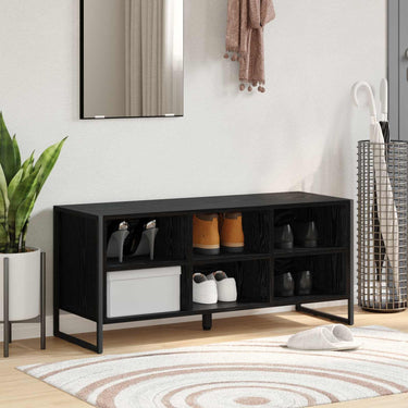 Vidaxl schoenenkast zwart eiken 60 x 35 x 44 cm bewerkt hout