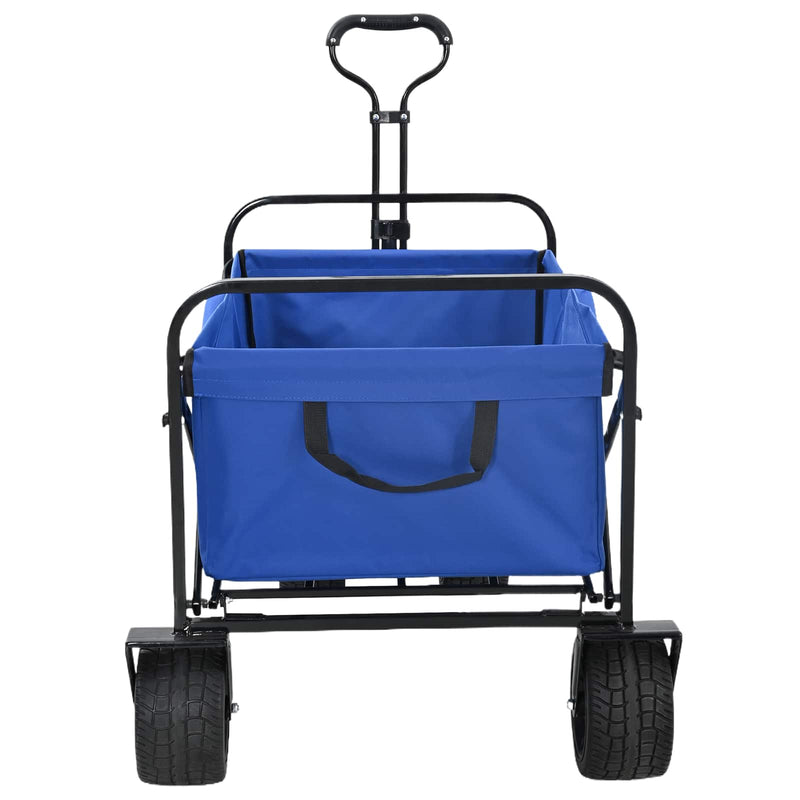 Afbeelding laden in galerijviewer, Vidaxl vouwbare handtrolley blauw 89 x 63 x 96 cm staal en oxford stof
