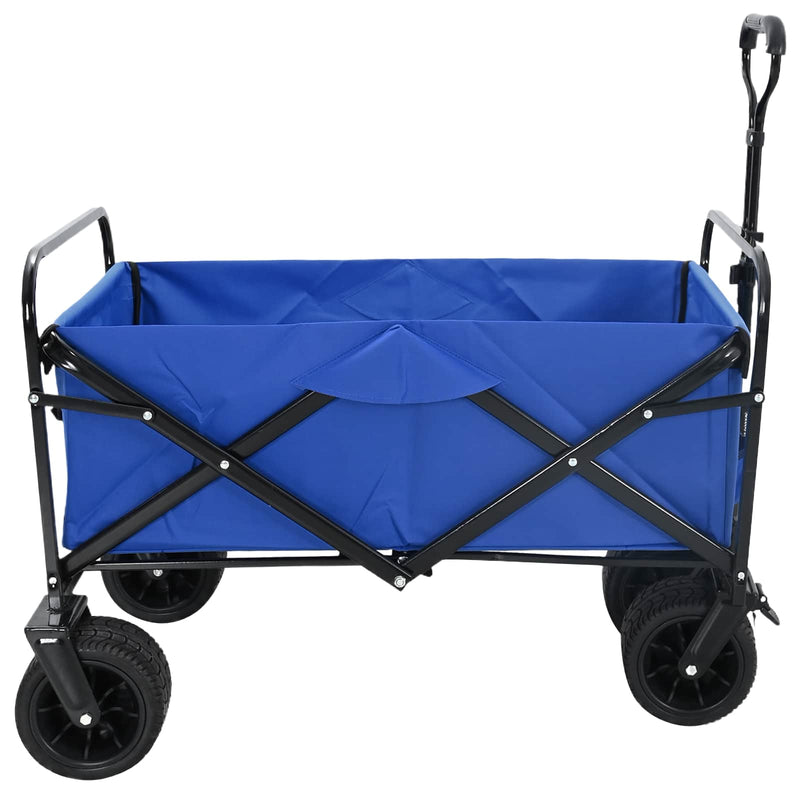 Afbeelding laden in galerijviewer, Vidaxl vouwbare handtrolley blauw 89 x 63 x 96 cm staal en oxford stof
