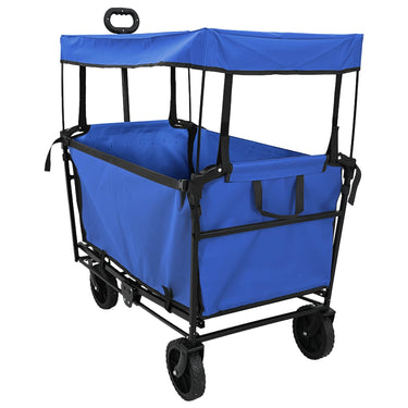 Vidaxl vouwbare handtrolley zwart 105 x 56.5 x 116 cm oxford stof