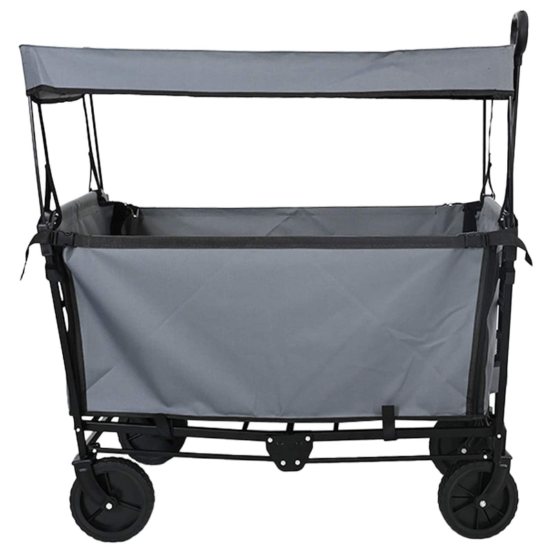 ギャラリービューアに画像をロードする, Vidaxl vouwbare handtrolley grijs 105 x 56.5 x 116 cm oxford stof
