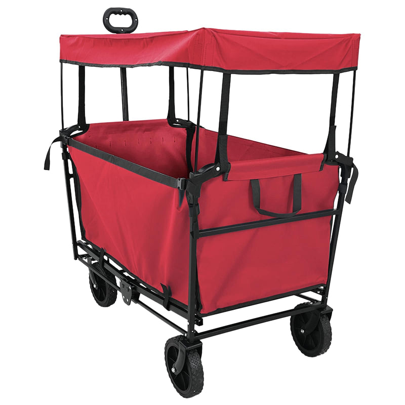 ギャラリービューアに画像をロードする, Vidaxl vouwbare handtrolley rood 105 x 56.5 x 116 cm oxford stof
