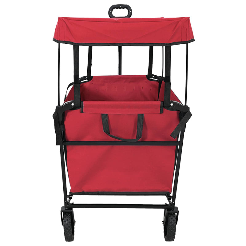 ギャラリービューアに画像をロードする, Vidaxl vouwbare handtrolley rood 105 x 56.5 x 116 cm oxford stof
