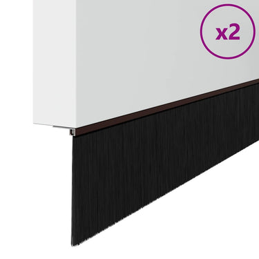 Vidaxl zelfklevende deurborstels 2 pcs bruin 100 cm aluminium legering