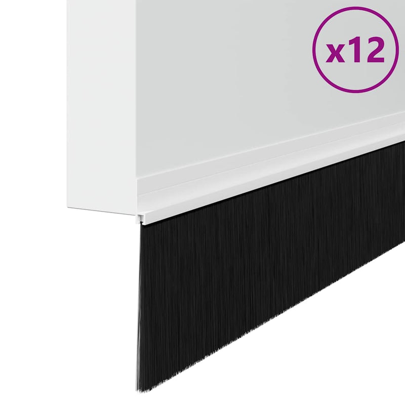 Chargez l'image dans la visionneuse de la galerie, Vidaxl zelfklevende deurborstels 12 pcs wit 100 cm aluminium legering
