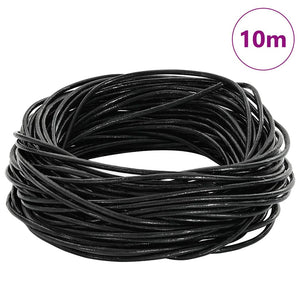 Vidaxl leren koord zwart ø1 mm x 10 m leer