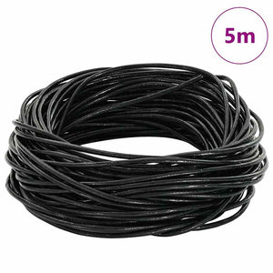 Vidaxl leren koord zwart ø1,5 mm x 5 m leer
