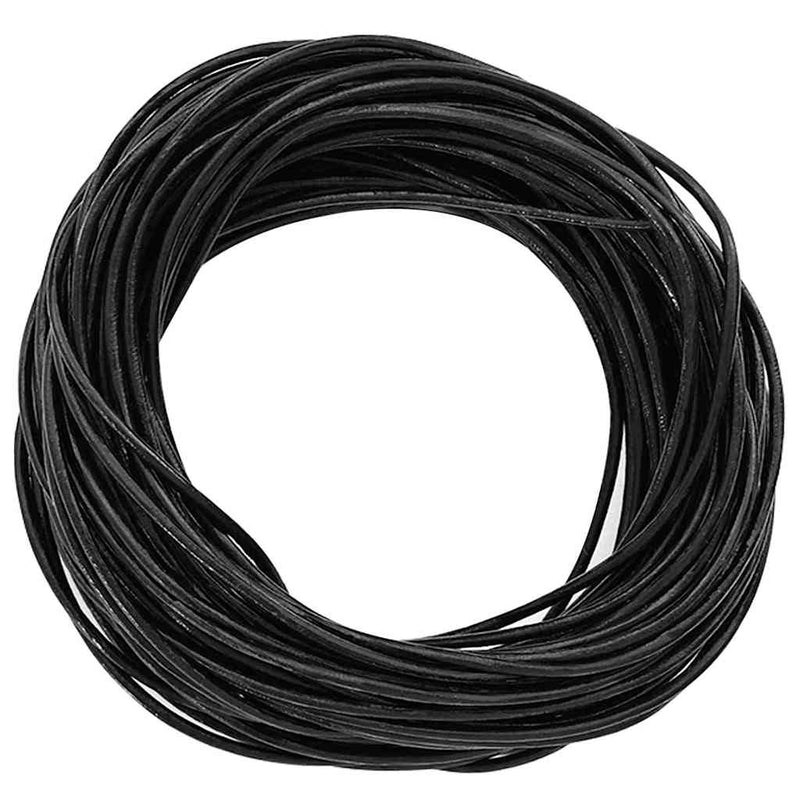 ギャラリービューアに画像をロードする, Vidaxl leren koord zwart ø1,5 mm x 10 m leer
