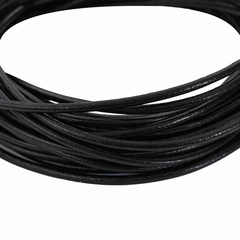 ギャラリービューアに画像をロードする, Vidaxl leren koord zwart ø3 mm x 10 m leer
