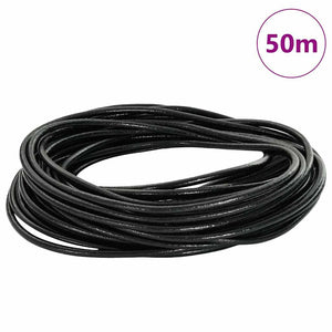 Vidaxl leren koord zwart ø3 mm x 50 m leer