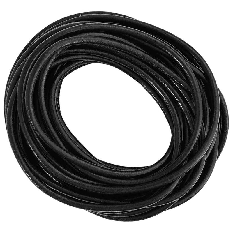ギャラリービューアに画像をロードする, Vidaxl leren koord zwart ø4 mm x 5 m leer
