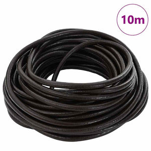 Vidaxl leren koord donkerbruin ø5 mm x 10 m leer