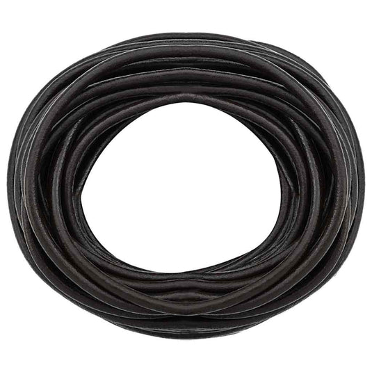 Vidaxl leren koord donkerbruin ø5 mm x 50 m leer