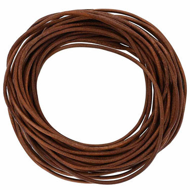 Vidaxl leren koord licht bruin ø2,5 mm x 50 m leer