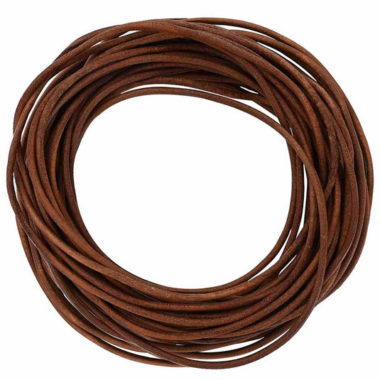 Vidaxl leren koord licht bruin ø2,5 mm x 50 m leer