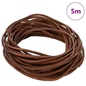 Vidaxl leren koord licht bruin ø3 mm x 5 m leer