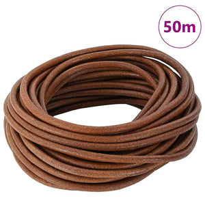 Vidaxl leren koord licht bruin ø5 mm x 50 m leer