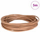 Vidaxl leren koord bruin ø3 mm x 5 m leer