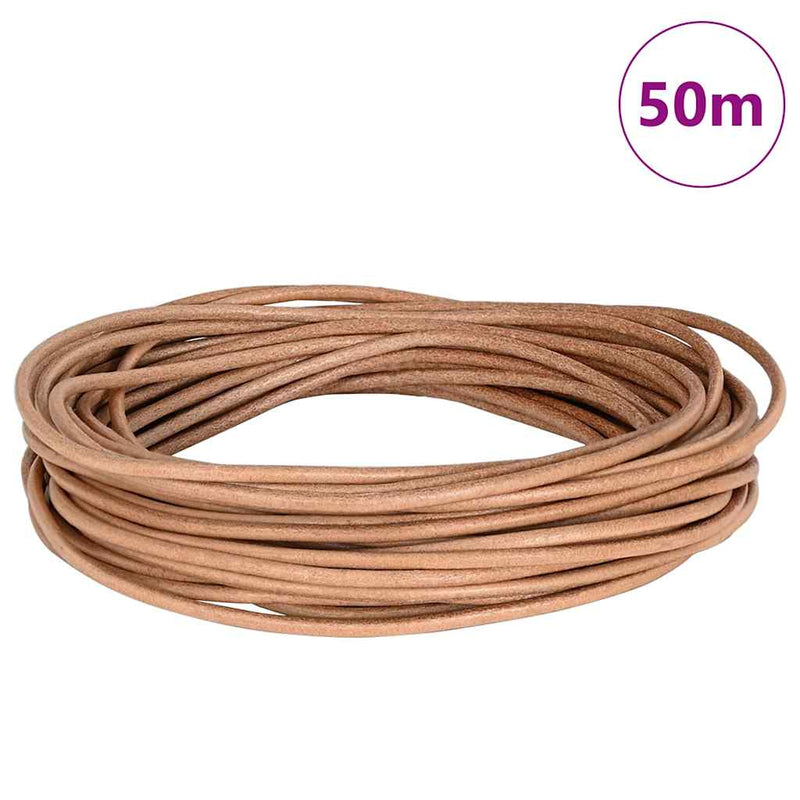 Chargez l'image dans la visionneuse de la galerie, Vidaxl leren koord bruin ø3 mm x 50 m leer
