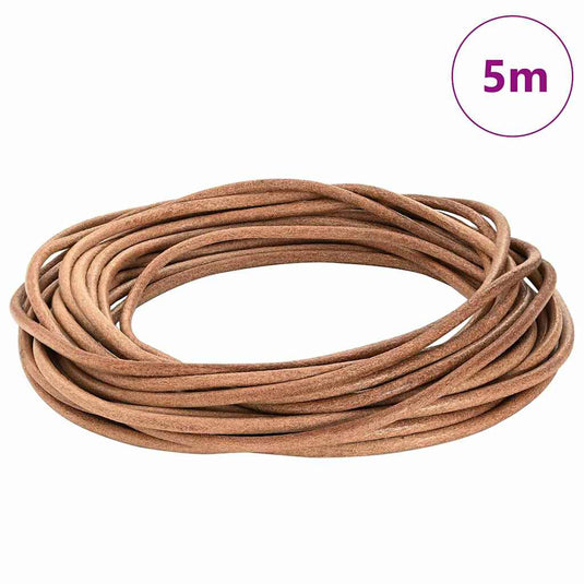 Vidaxl leren koord bruin ø4 mm x 5 m leer