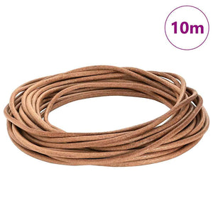 Vidaxl leren koord bruin ø5 mm x 10 m leer