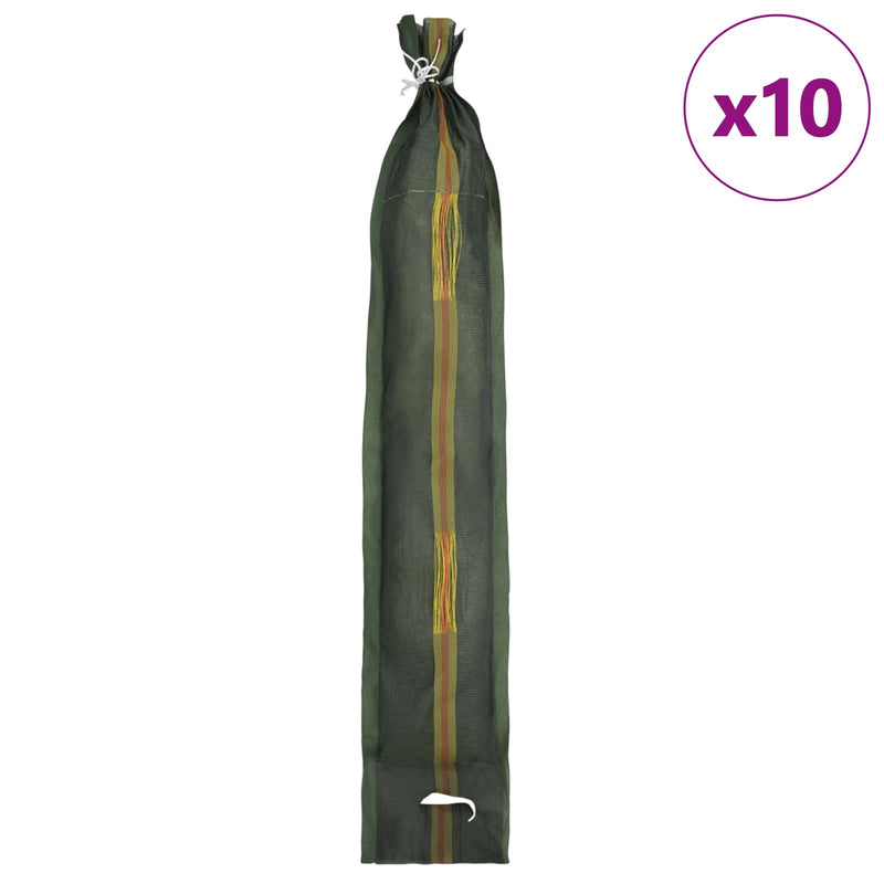 Afbeelding laden in galerijviewer, Vidaxl zandzakken 10 pcs donkergroen 120 x 27 cm hdpe
