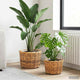 Vidaxl bloempot mand met opslag 2 pcs bruin kubu rattan