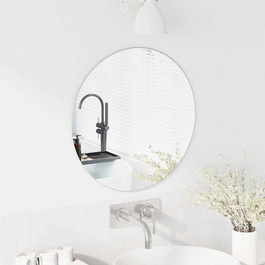 Vidaxl wandspiegel rond ø 50 cm gehard glas