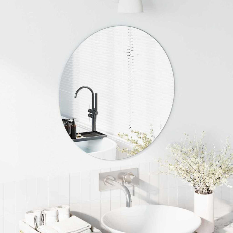 Afbeelding laden in galerijviewer, Vidaxl wandspiegel rond ø 60 cm gehard glas
