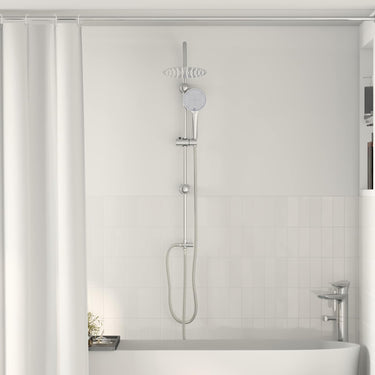 Vidaxl doucheset zilver 47 x 20 x 95 cm roestvrij staal