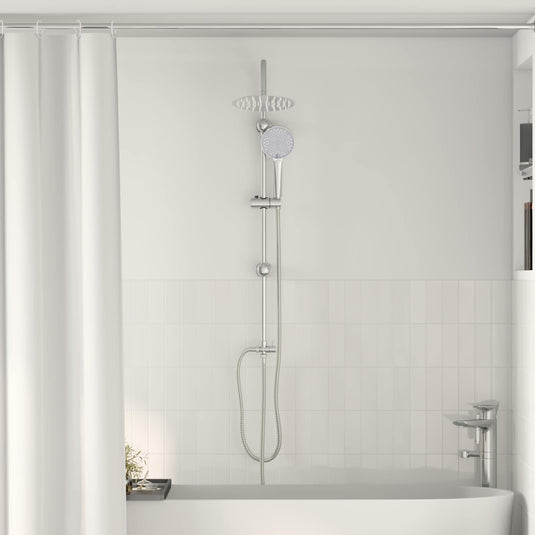 Vidaxl doucheset zilver 47 x 20 x 95 cm roestvrij staal