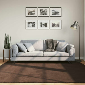 Vidaxl vloerkleden vierkant huarte bruin 200 x 200 cm polyester