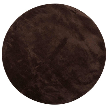 Vidaxl vloerkleden rond huarte bruin ø 80 cm polyester