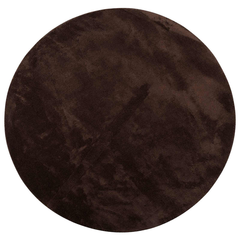 Afbeelding laden in galerijviewer, Vidaxl vloerkleden rond huarte bruin ø 80 cm polyester
