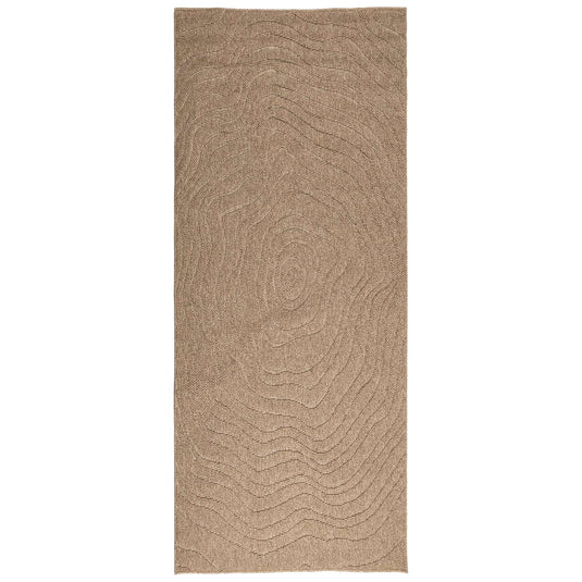 Vidaxl vloerkleden moiré huarte naturel 150 x 80 cm polyester
